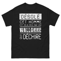 Thumbnail for T-shirt Wallonne noir - Pris par une Wallonne