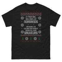 Thumbnail for T-shirt Normands noir - Et pour Noël, Dieu créa les Normands