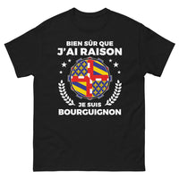 Thumbnail for T-shirt Bourgogne noir - Bien sûr que j'ai raison, je suis Bourguignon