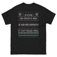 Thumbnail for T-shirt Aide-soignante noir - Presque parfaite