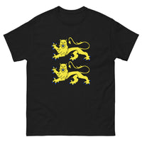 Thumbnail for T-shirt Yorkshire noir - Two Golden Lions Rampant