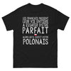 T-shirt Polonais noir - Les Français passent leur vie entière à essayer d'être parfait