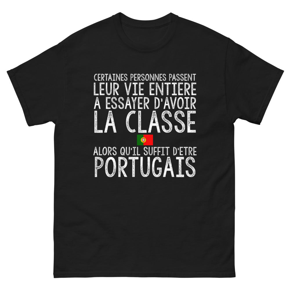 T-shirt Portugal noir - Affichez votre classe à la portugaise