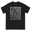 T-shirt Normand noir - Le cœur sur la main