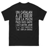T-shirt Catalan noir - Le cœur sur la main