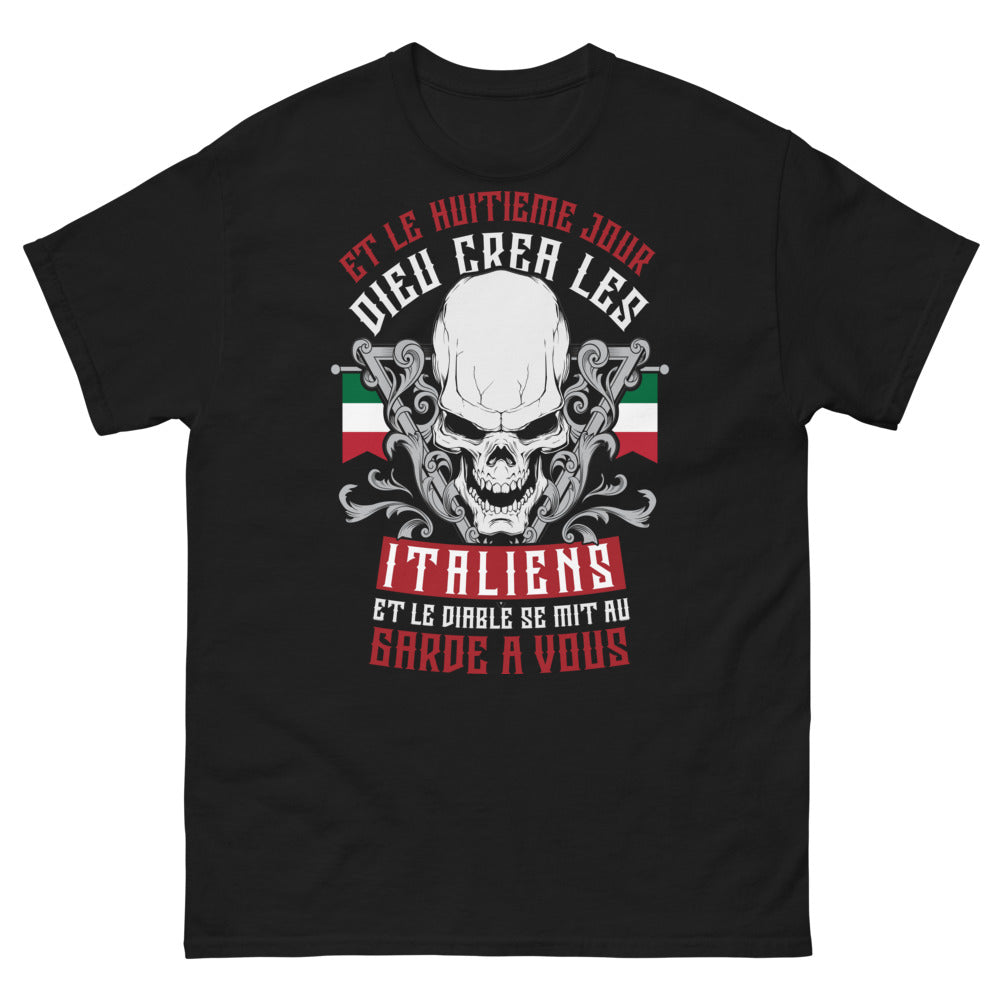 T-shirt Italiens noir - Et le huitième jour, Dieu créa les Italiens