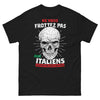 T-shirt Amateurs d'Italie noir - Ne vous frottez pas aux Italiens