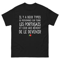 Thumbnail for T-shirt Portugal noir - Il y a deux types de personnes, les Portugais