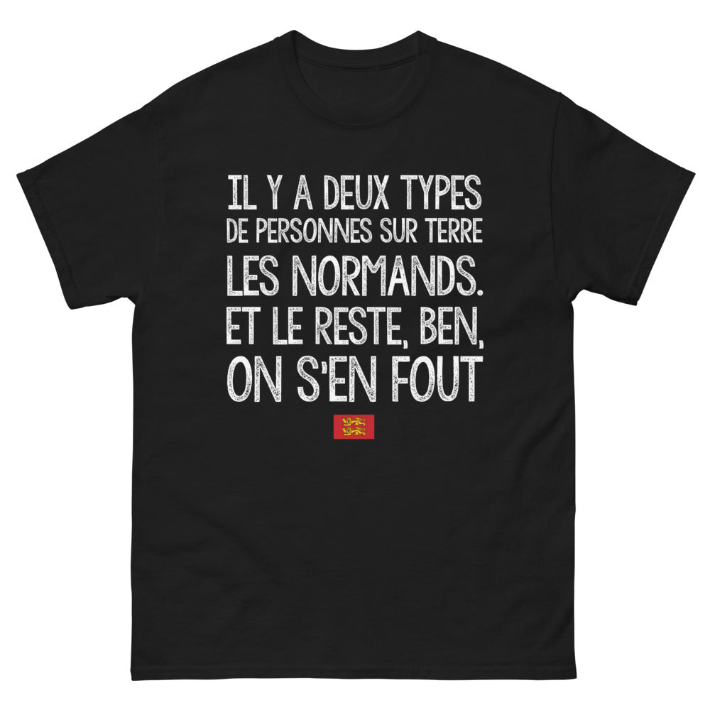 T-shirt Normands noir - Deux types de personnes sur terre
