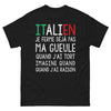 T-shirt origines italiennes noir - Je ne ferme pas ma gueule quand j'ai tort