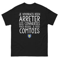 Thumbnail for T-shirt Comtois noir - désolé, je suis comtois