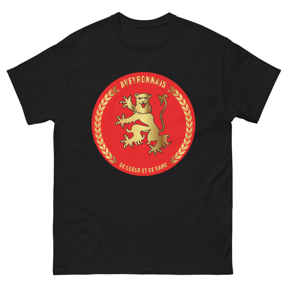 T-shirt Aveyronnais noir - De cœur et de sang