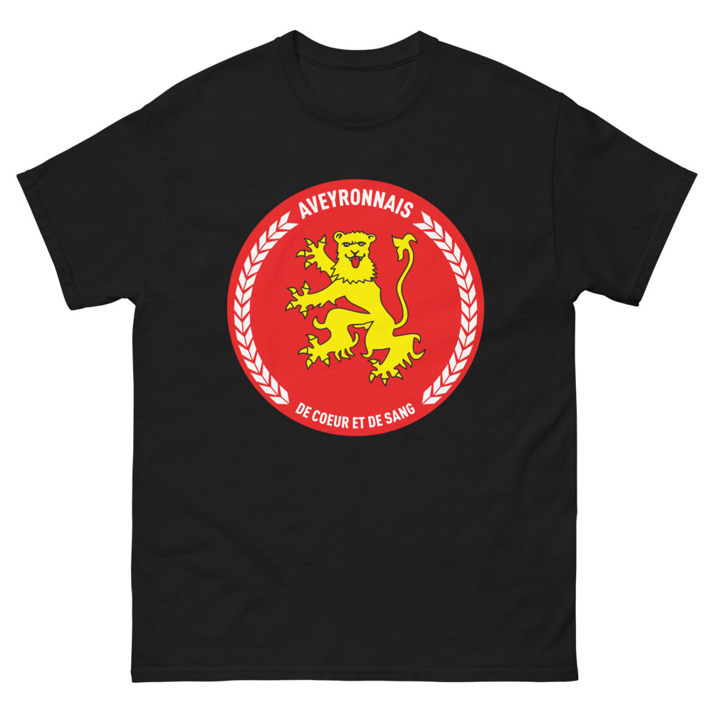 T-shirt Aveyron noir - de cœur et de sang