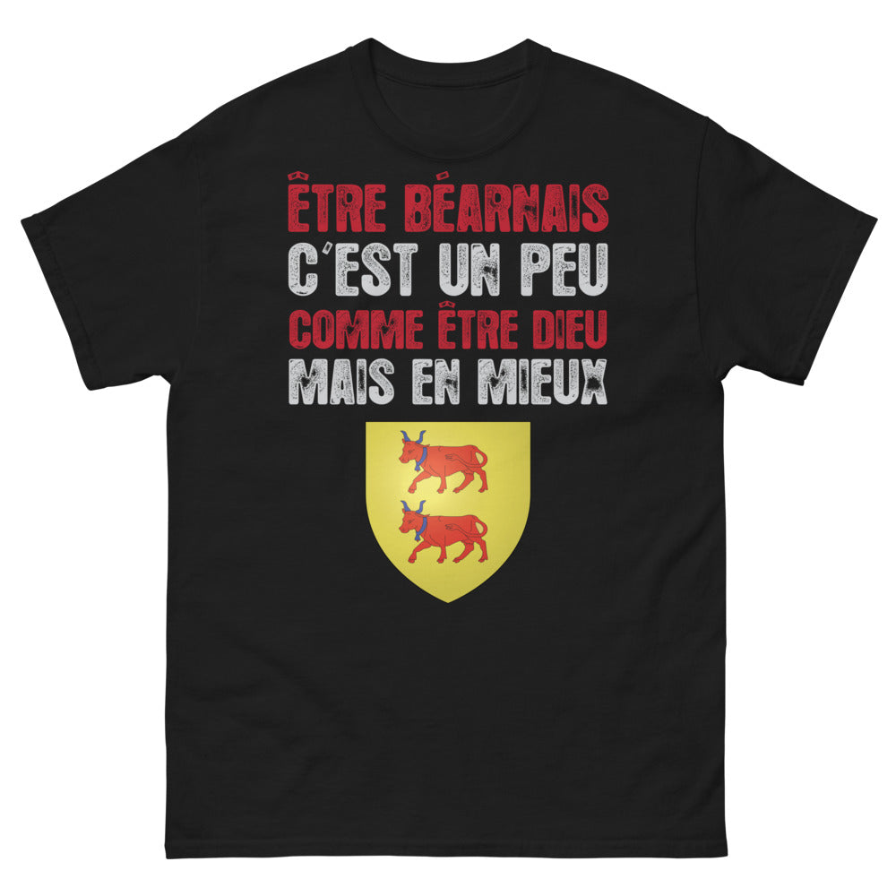T-shirt Béarnais noir - Être Béarnais, c'est divin