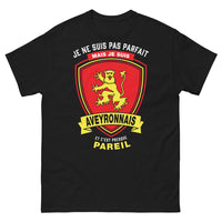 Thumbnail for T-shirt Aveyronnais noir - Je ne suis pas parfait, presque pareil