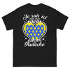 T-shirt Ardèche noir - Je suis ici mais mon cœur est en Ardèche