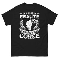 Thumbnail for T-shirt Corse noir - On m'appelle Beauté mais je suis Corse