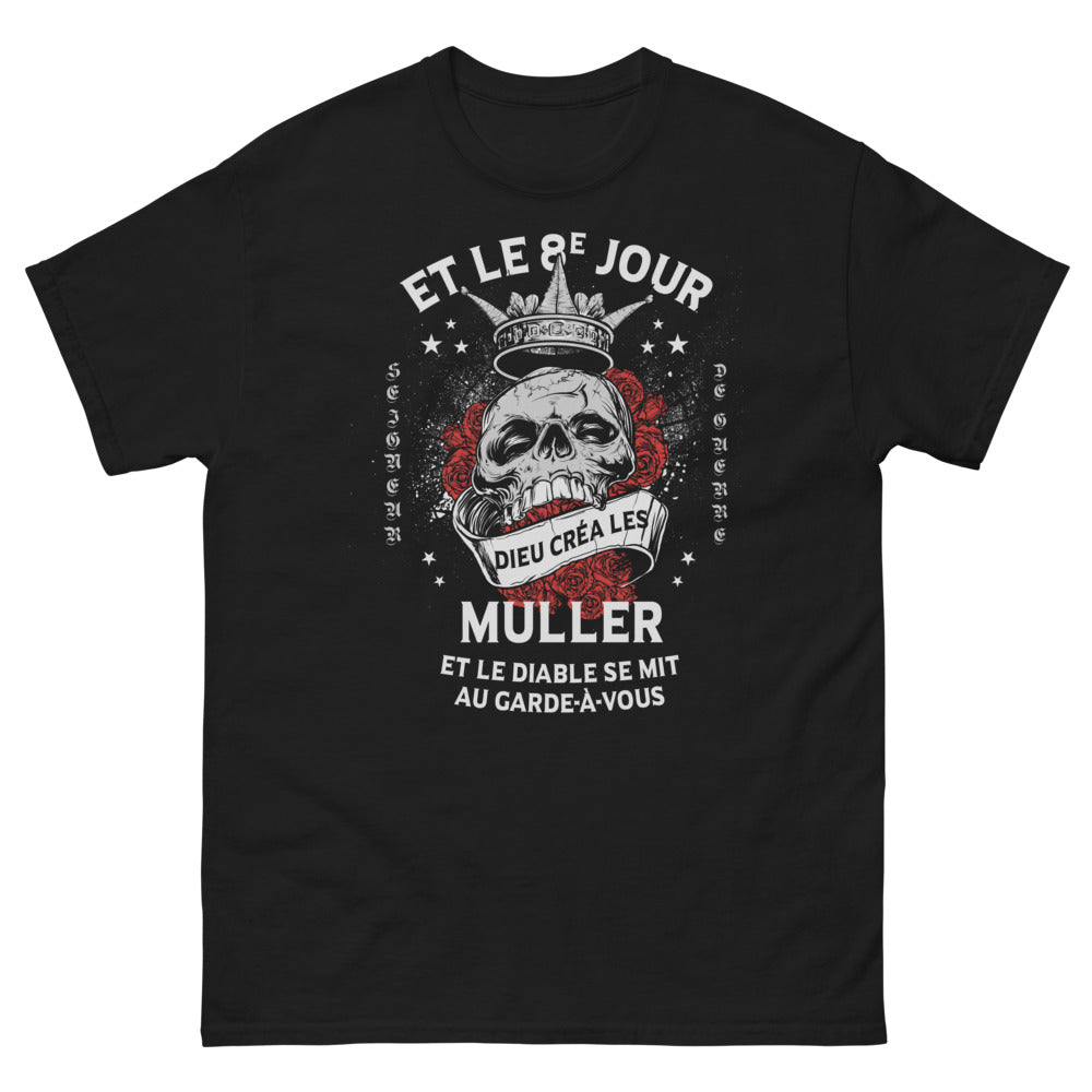 T-shirt Muller noir - Et le 8e jour, Dieu créa les Muller