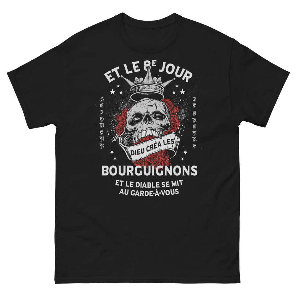 T-shirt Bourguignons noir - Et le 8e jour, Dieu créa les Bourguignons