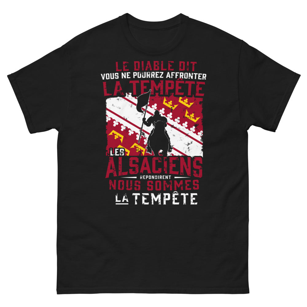 T-shirt Alsace noir - Répondez à la tempête
