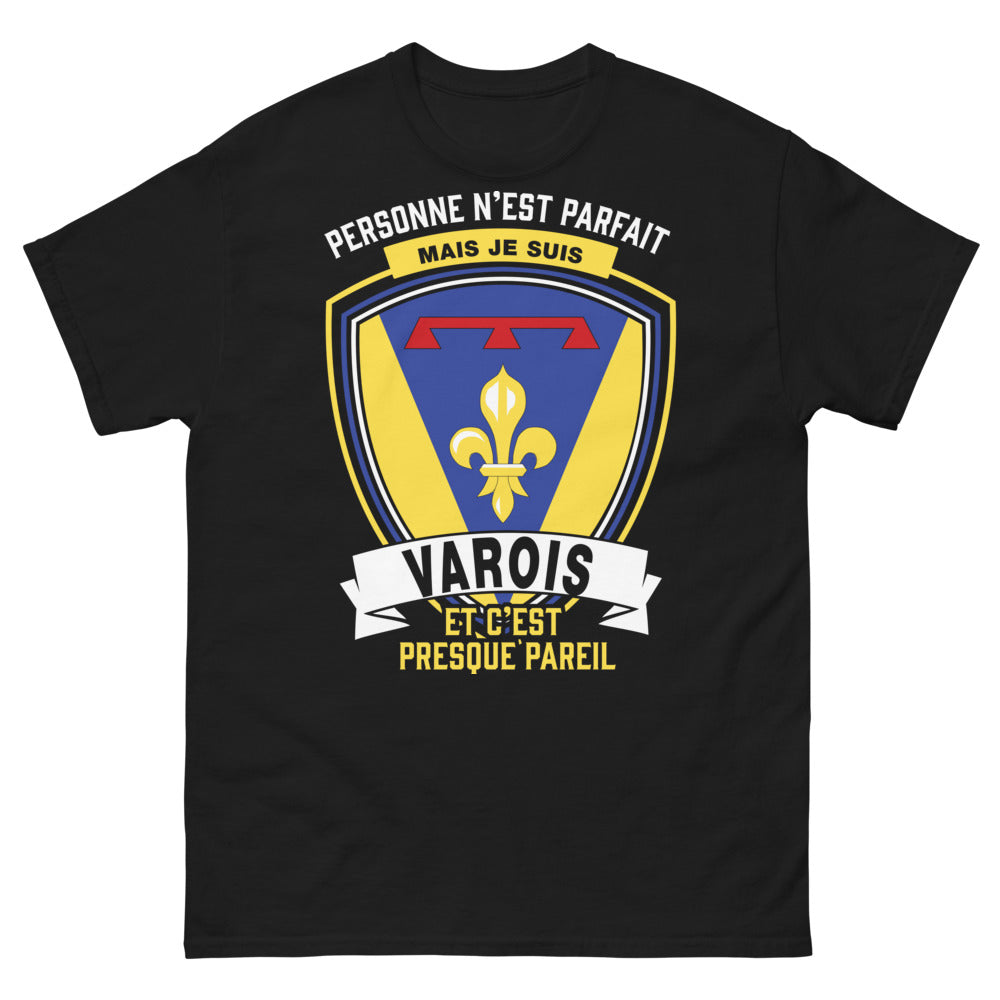 T-shirt Varois noir - Personne n'est parfait, presque pareil