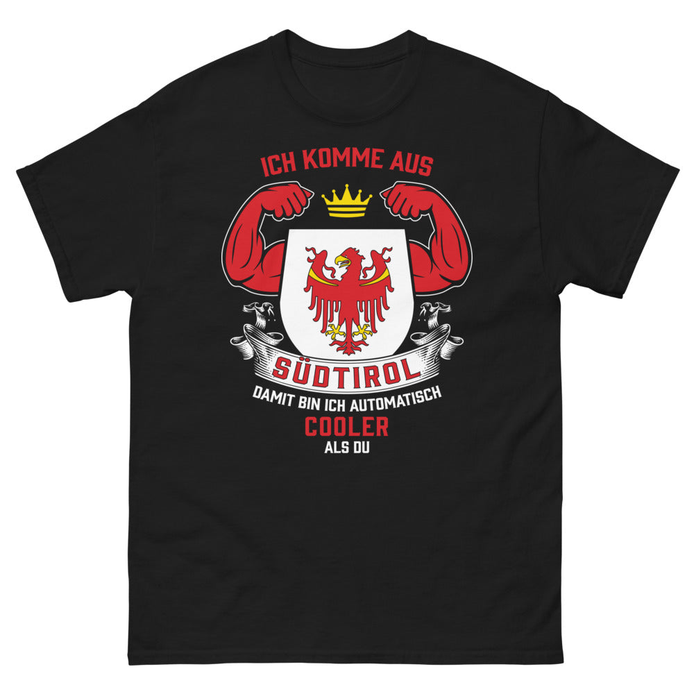 T-shirt Sudtirol noir - Ich komme aus Südtirol, automatiquement cooler