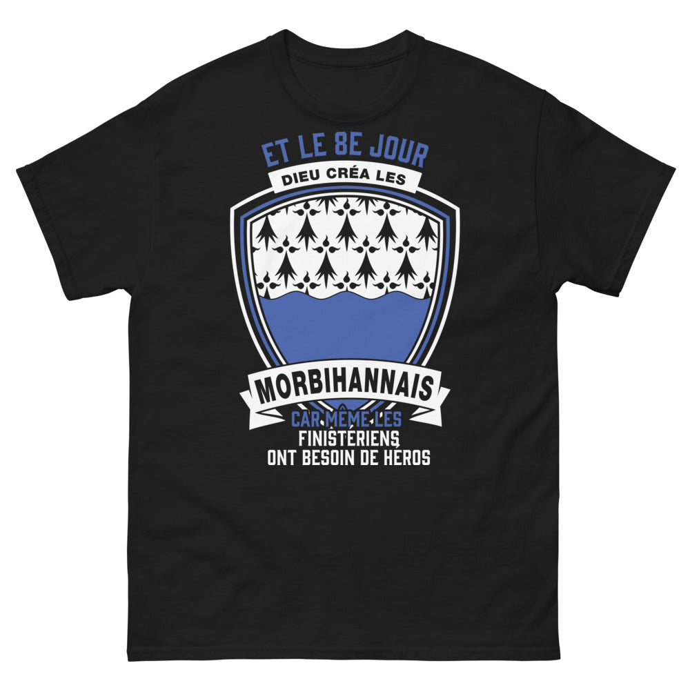T-shirt Morbihan noir - Le 8e jour, Dieu créa les Morbihannais
