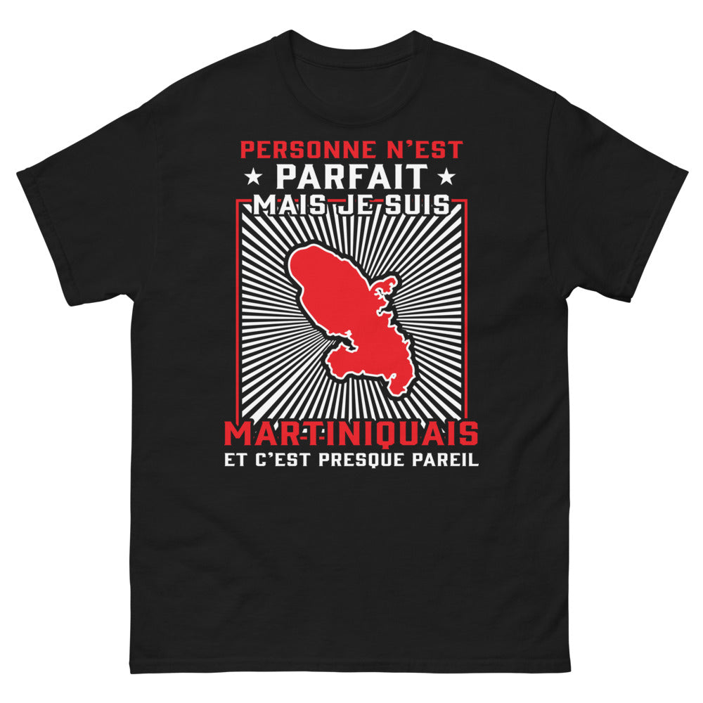 T-shirt Martiniquais noir - Personne n'est parfait