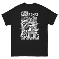 Thumbnail for T-shirt Auvergne noir - Je suis Auvergnat ascendant Gaulois