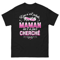 Thumbnail for T-shirt Maman noir - 'Rien n'est perdu tant que maman ne l'a pas cherché'