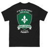 T-shirt Franco-Ontarien noir - Je ne suis pas parfait, mais je suis franco-ontarien
