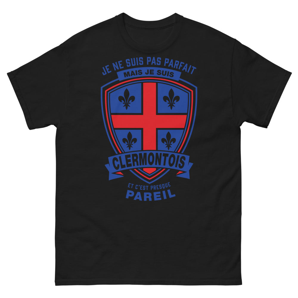 T-shirt Clermontois noir - Je ne suis pas parfait mais je suis Clermontois
