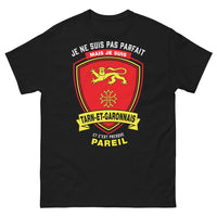 Thumbnail for T-shirt Tarn-et-Garonne noir - je ne suis pas parfait mais je suis tarn-et-garonnais
