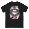 T-shirt Héros Pompier noir - Sur le huitième jour il créa les pompiers