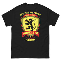Thumbnail for T-shirt Nordiste noir - Je ne suis pas parfait mais Nordiste c'est presque pareil