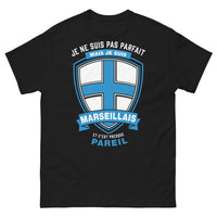 Thumbnail for T-shirt Marseillais noir - Fier d'être Marseillais même imparfait