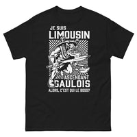 Thumbnail for T-shirt Limousin noir - Je suis Limousin Ascendant Gaulois