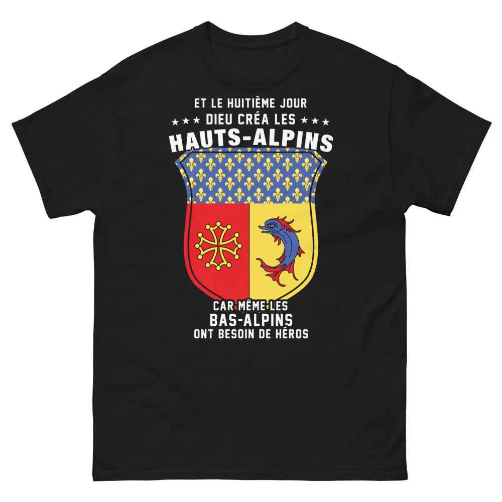 T-shirt Haut-Alpin noir - Héros de nos montagnes