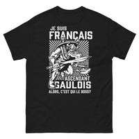 Thumbnail for T-shirt Français Ascendant Gaulois noir - 'Qui est le boss ?'