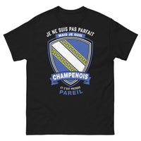 Thumbnail for T-shirt Champenois noir - Je ne suis pas parfait mais je suis Champenois