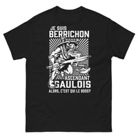 Thumbnail for T-shirt Berrichon Ascendant Gaulois noir - Qui est le boss ?