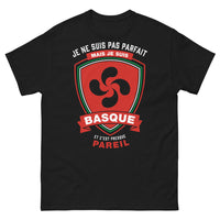 Thumbnail for T-shirt Basque noir - Je ne suis pas parfait, mais je suis Basque