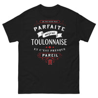Thumbnail for T-shirt Toulonnaise noir - Je ne suis pas parfaite mais Toulonnaise