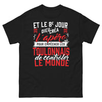 Thumbnail for T-shirt Toulonnais noir - Et le 8e jour, Dieu créa l'apéro