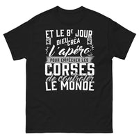Thumbnail for T-shirt Corse noir - Et le 8e jour, Dieu créa l'apéro