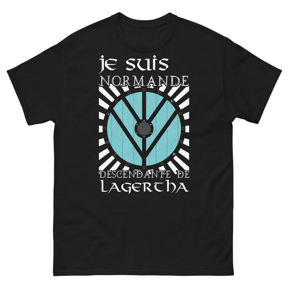 T-shirt Fière Normande noir - Descendante de Lagertha