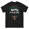 T-shirt Italie noir - Je ne suis pas parfaite mais je suis Italienne