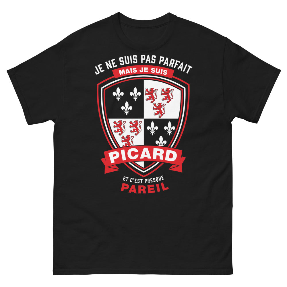T-shirt Picard noir - Je ne suis pas parfait, mais je suis Picard