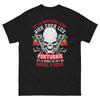 T-shirt Portugais noir - Dieu créa les Portugais, slogan malicieux
