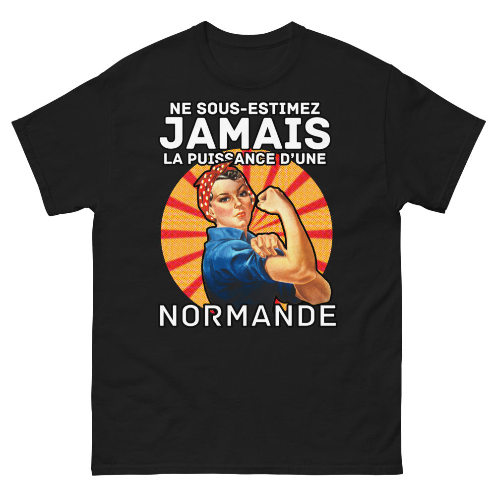 T-shirt Normande noir - Ne sous-estimez jamais la puissance